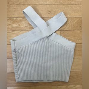 Sculpt Knit Criss Cross Cropped Tank Top- Aritzia size small